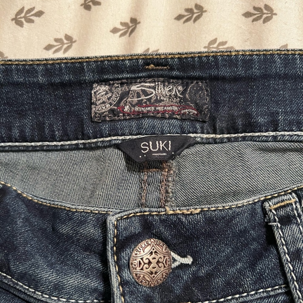 Silver jean shorts!
